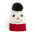 Snowman Winter Knit Hat with Pom - White